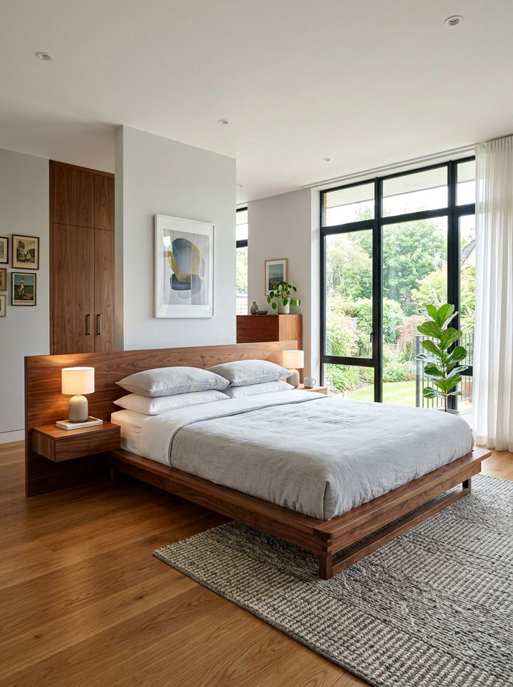 Platform bed bedroom - 30 retro bedroom ideas