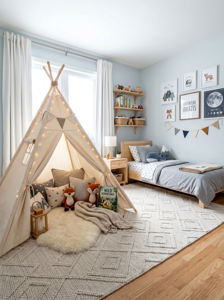 Play Tent Bedroom - 30 preschooler bedroom ideas