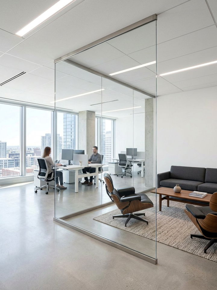 Plexiglass Divider - 30 bedroom partition ideas