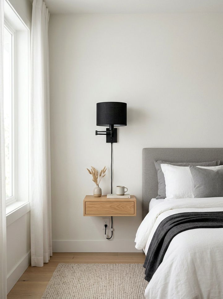 Plug in wall sconce - 30 temporary bedroom ideas