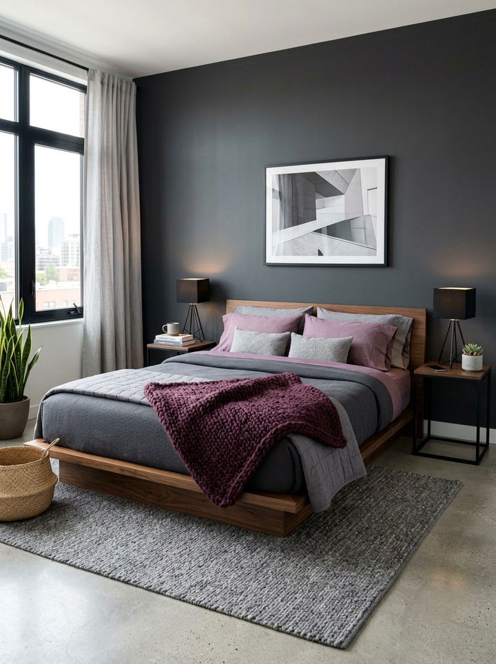 Plum And Grey Bedding - 30 plum bedroom ideas