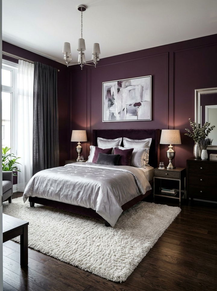 Plum Bedroom - 30 bedroom color ideas