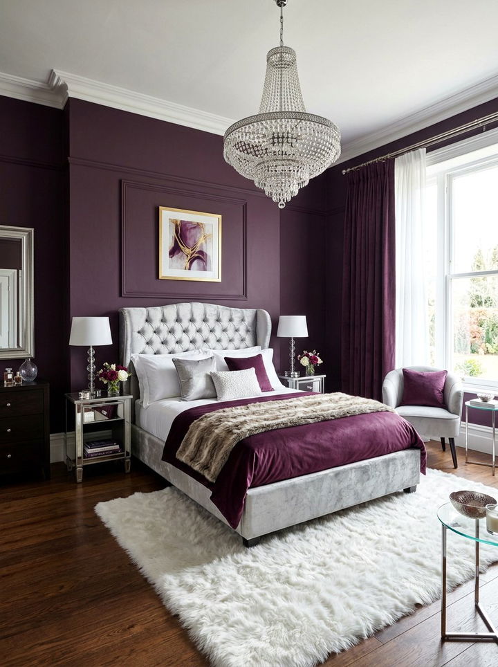 Plum Bedroom - 30 cozy bedroom color ideas