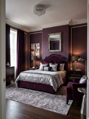 Plum and Silver Bedroom