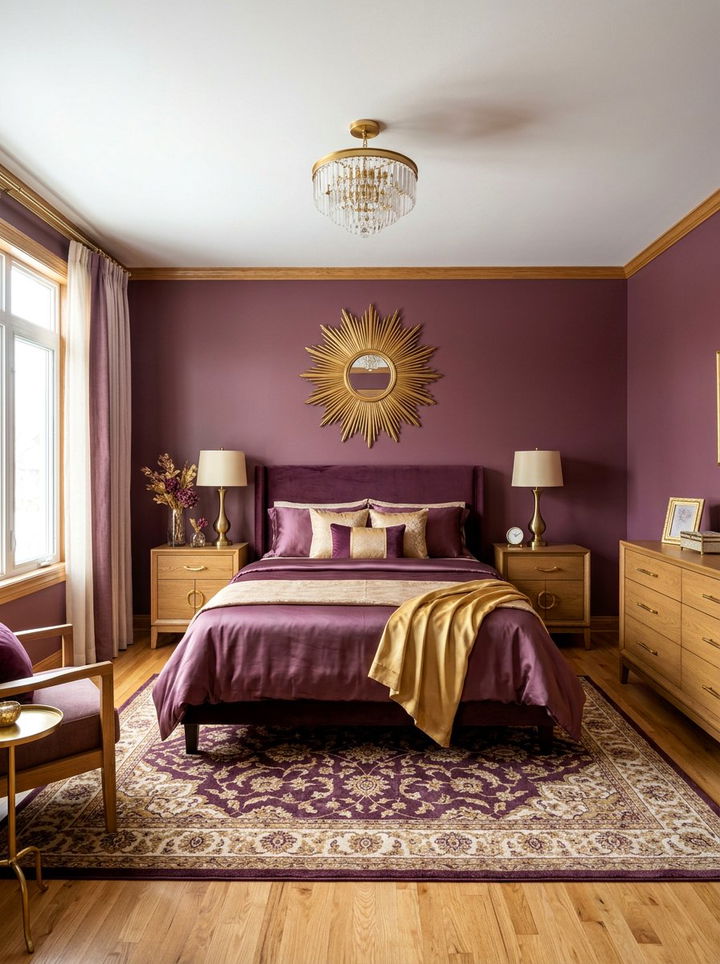 Plum and gold bedroom - 30 purple and gold bedroom color combo
