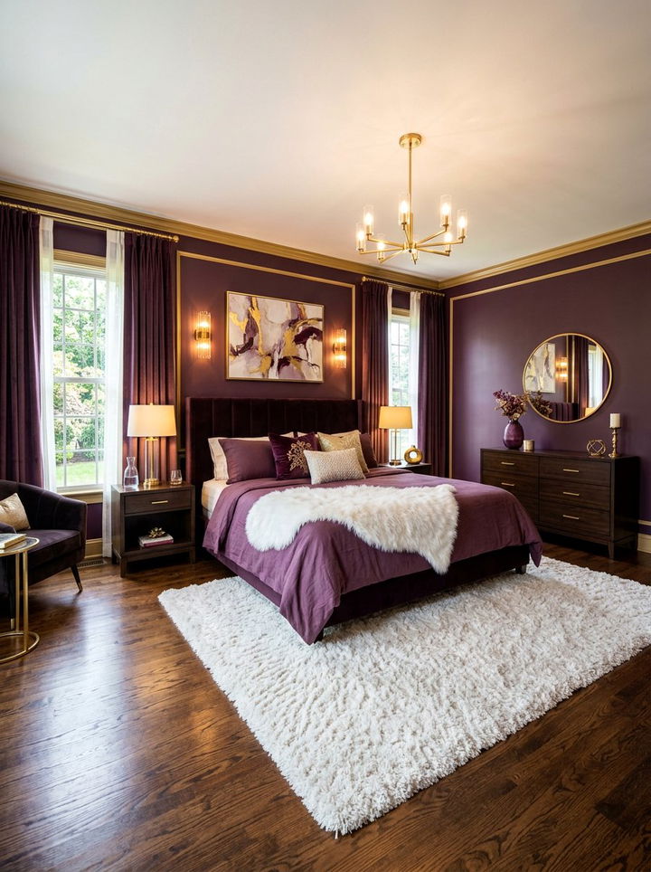 Plum bedroom - 30 modern bedroom color ideas