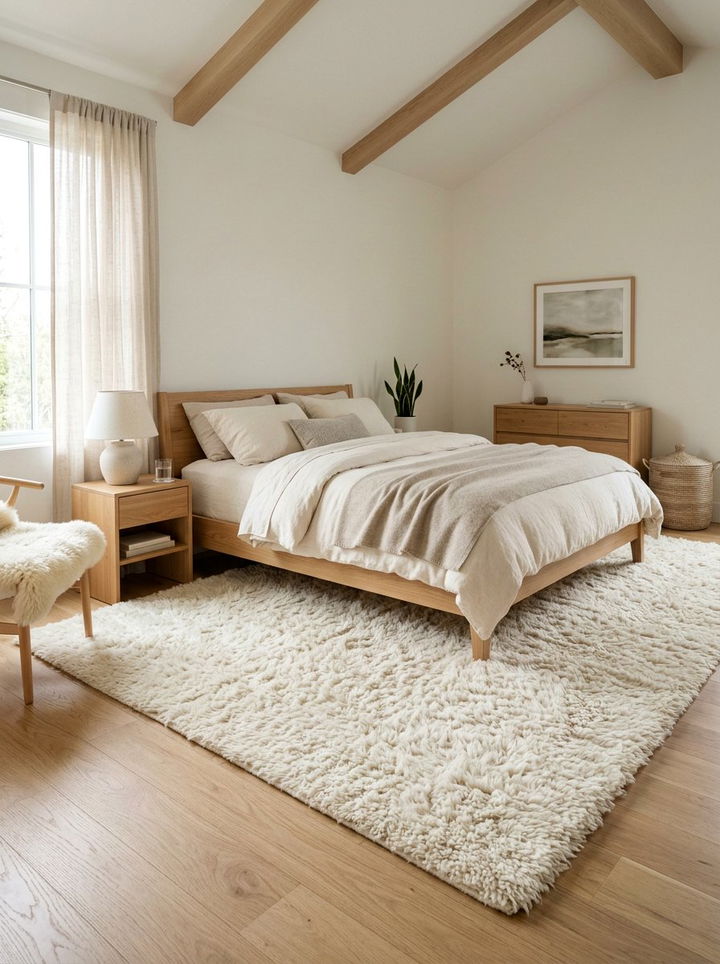 Plush Area Rug - 30 spa bedroom ideas