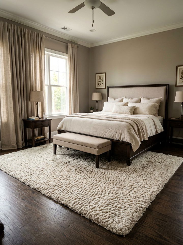Plush Area Rug - 30 insomnia bedroom ideas