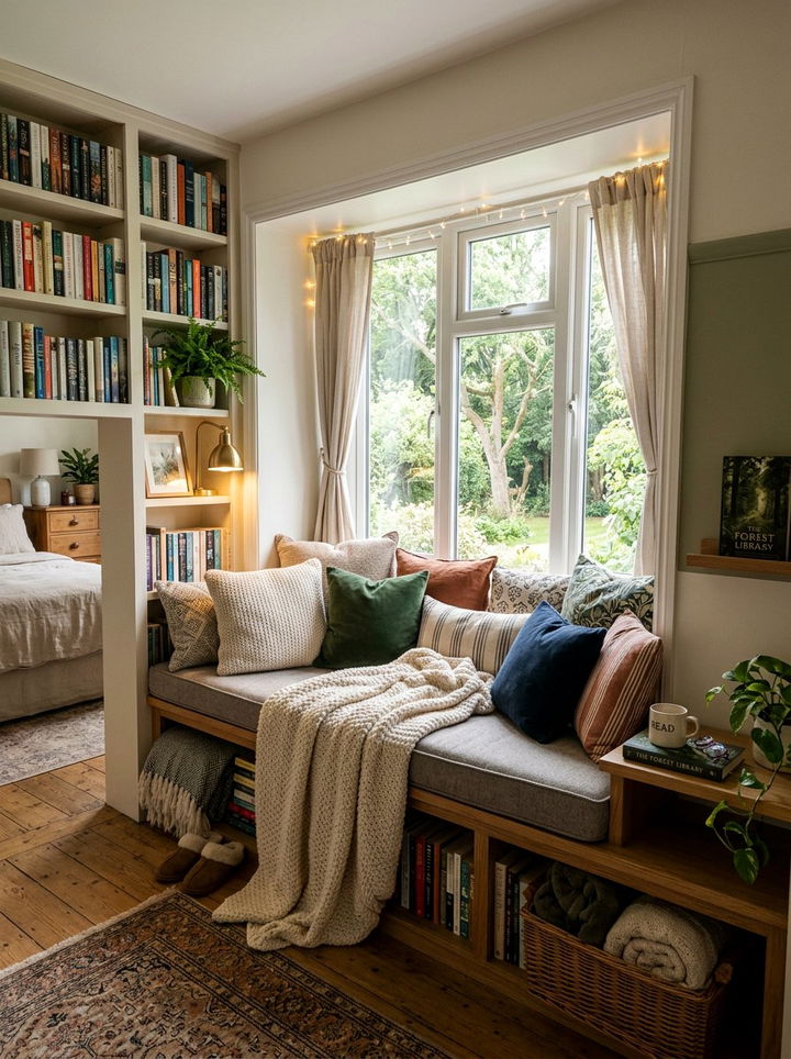 Plush Reading Nook - 30 plush bedroom ideas