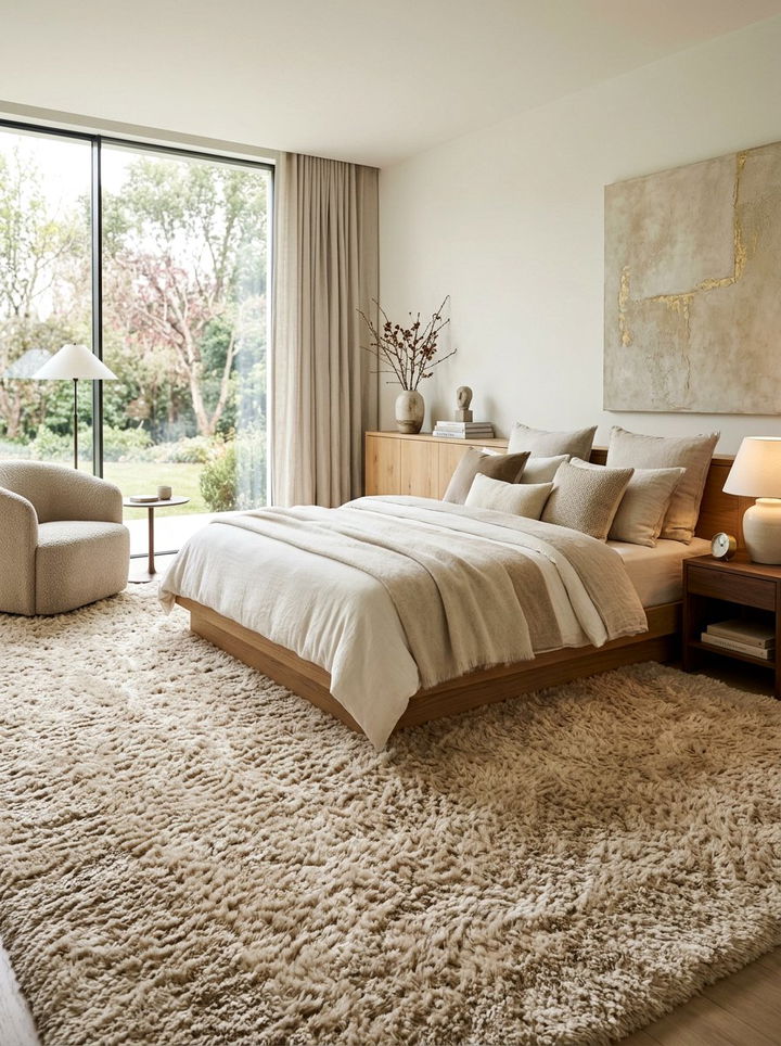 Plush Rug Luxury Bedroom - 30 modern glam bedroom ideas