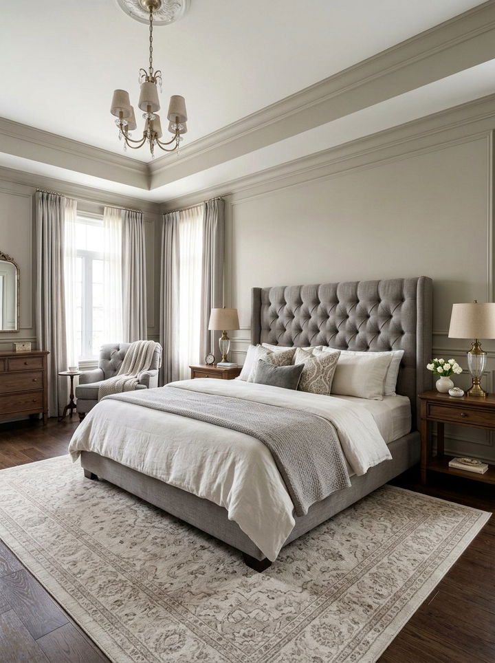 Plush Tufted Headboard - 30 bedroom bed styling ideas