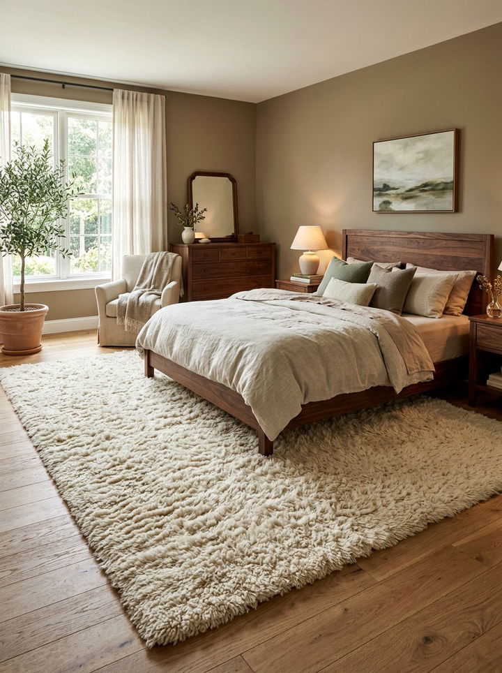 Plush Wool Shag Rug - 30 bedroom shag rugs