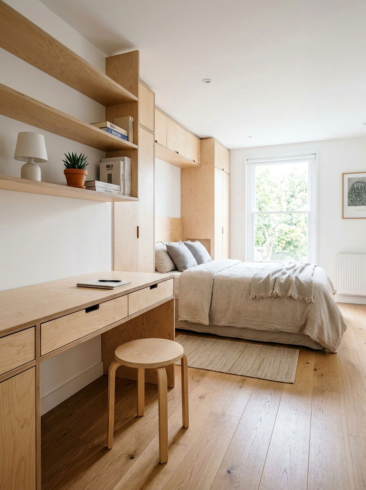 Plywood Bedroom Built In Desk - 30 bedroom built-in desks