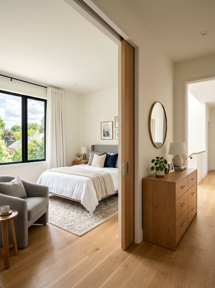 Pocket Door - 30 bedroom space saving ideas
