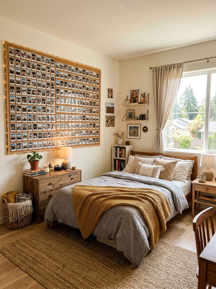 Polaroid Photo Cork Board - 30 bedroom cork boards