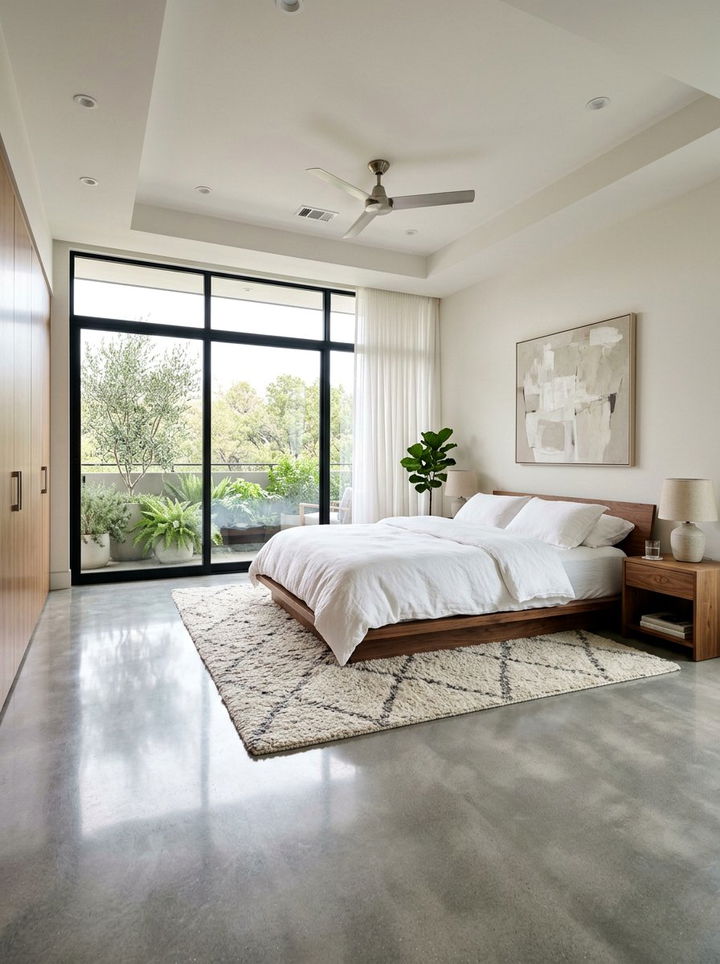 Polished Concrete Floor Bedroom - 30 bedroom concrete floors