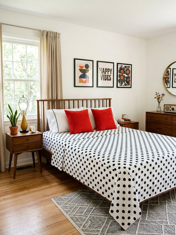 Polka Dot Flat Sheet - 30 bedroom flat sheets