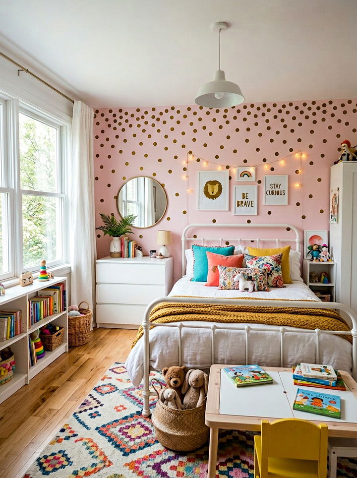 Polka Dot Stencil - 30 bedroom wall stencils