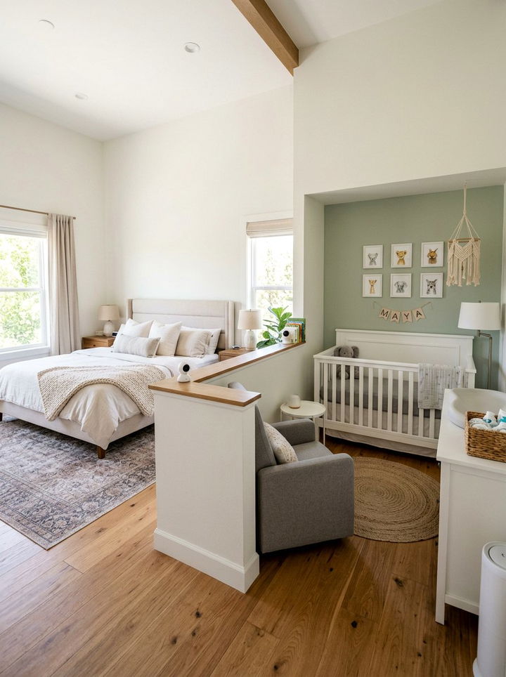 Pony wall for nursery nook in master - 30 bedroom pony wall ideas