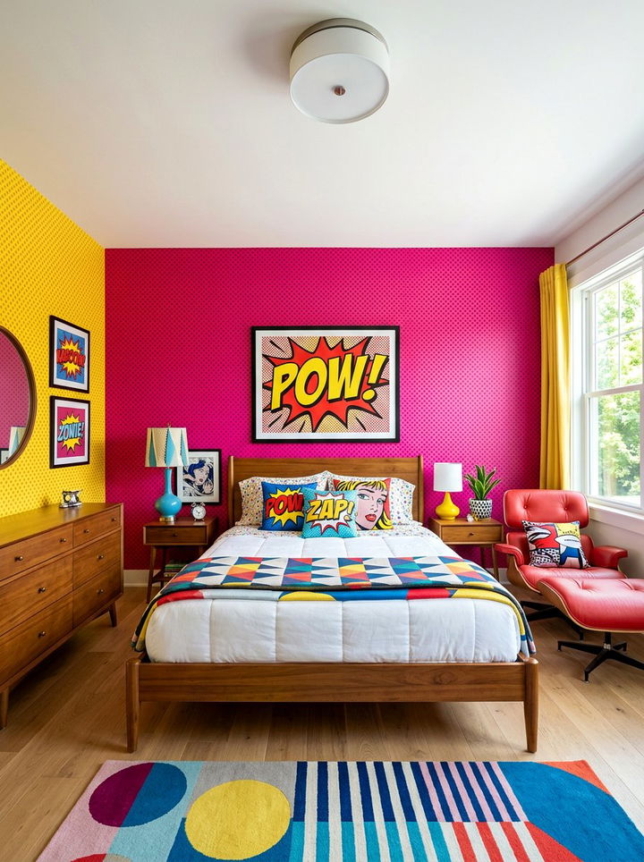 Pop Art Bedroom - 30 comic book bedroom ideas