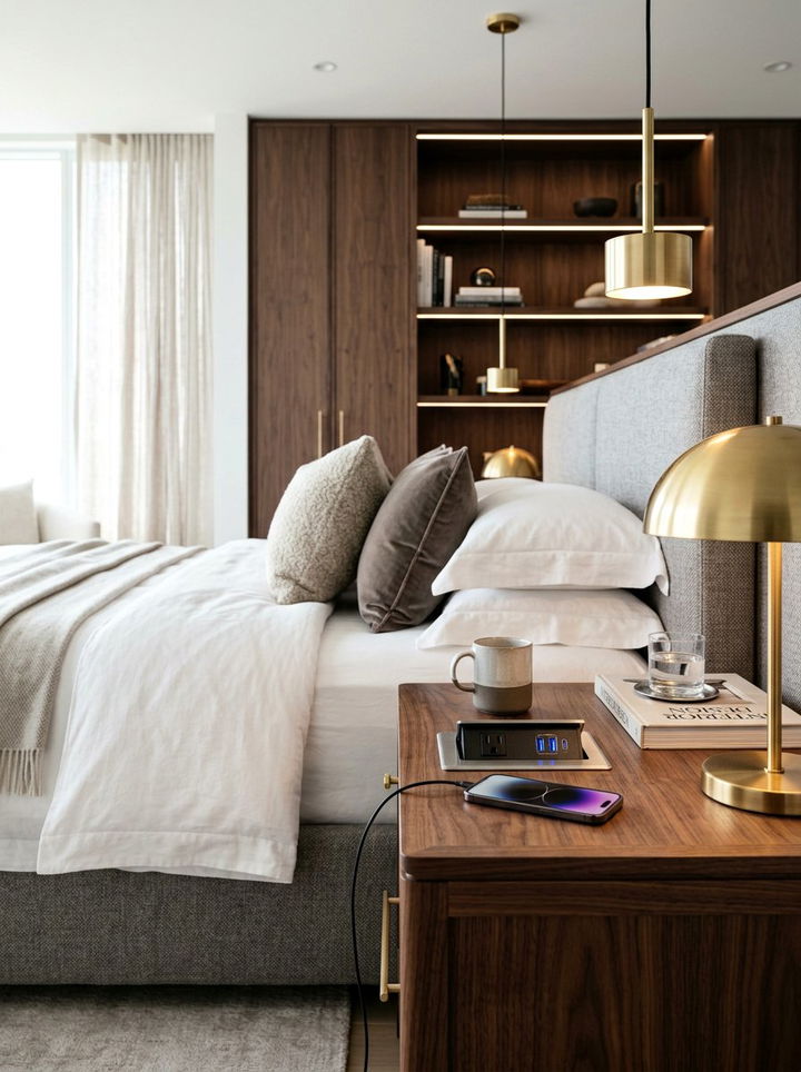 Pop Up Power Outlet - 30 bedroom phone chargers