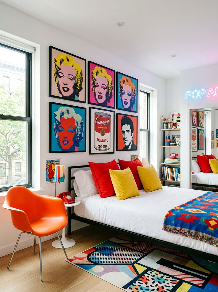 Pop art bedroom - 30 retro bedroom ideas
