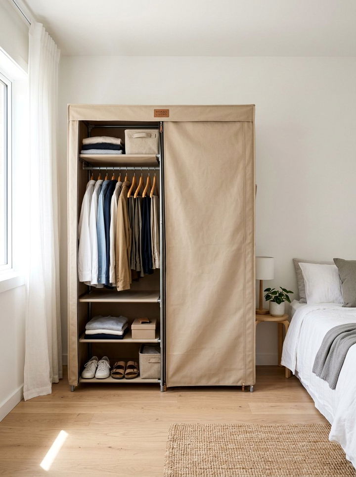 Portable Fabric Wardrobe - 30 bedroom closet systems