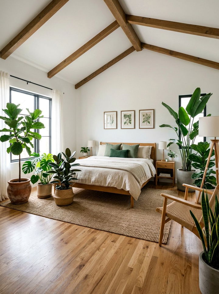 Potted Floor Plants - 30 bedroom soundproofing ideas
