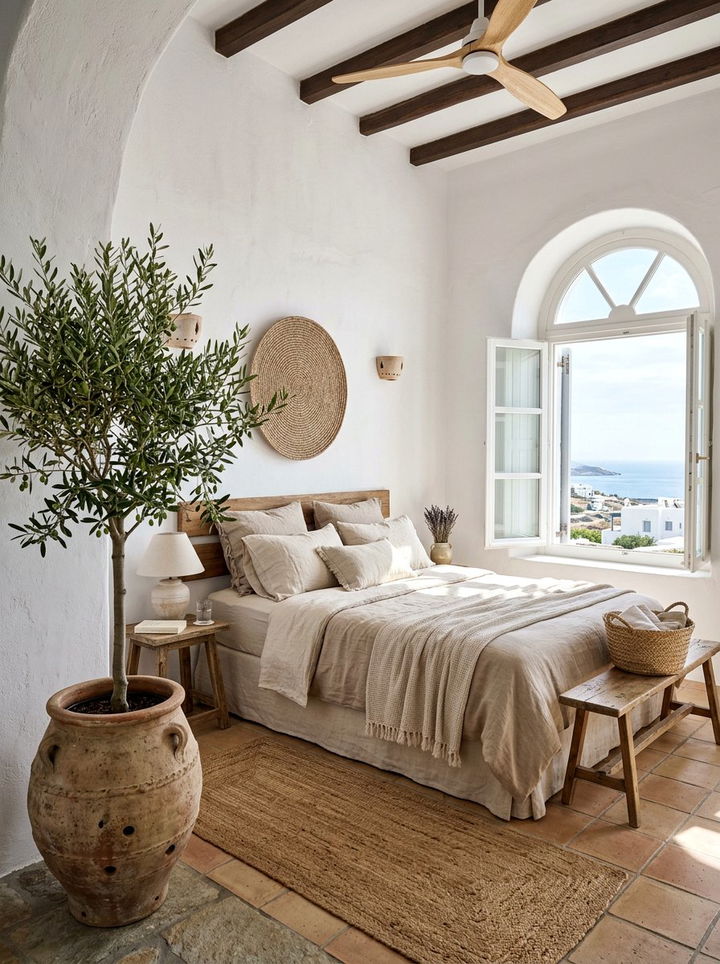 Potted Olive Tree - 30 Turkish bedroom ideas