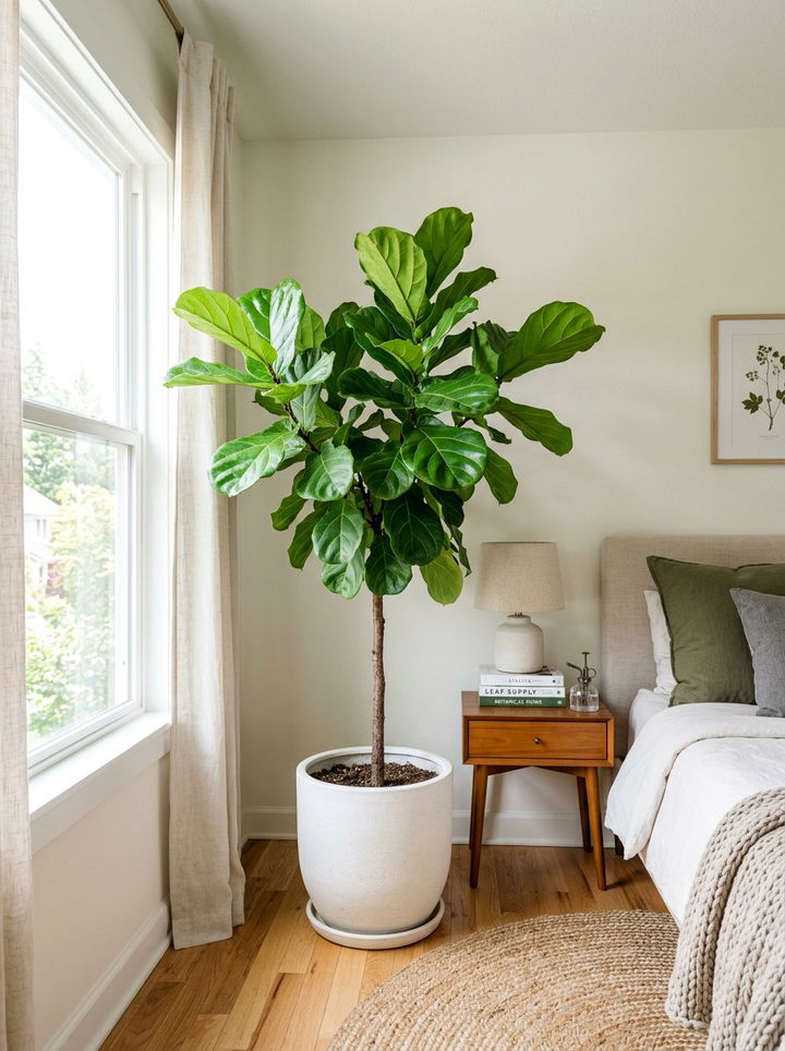 Potted Trees - 30 low cost bedroom ideas