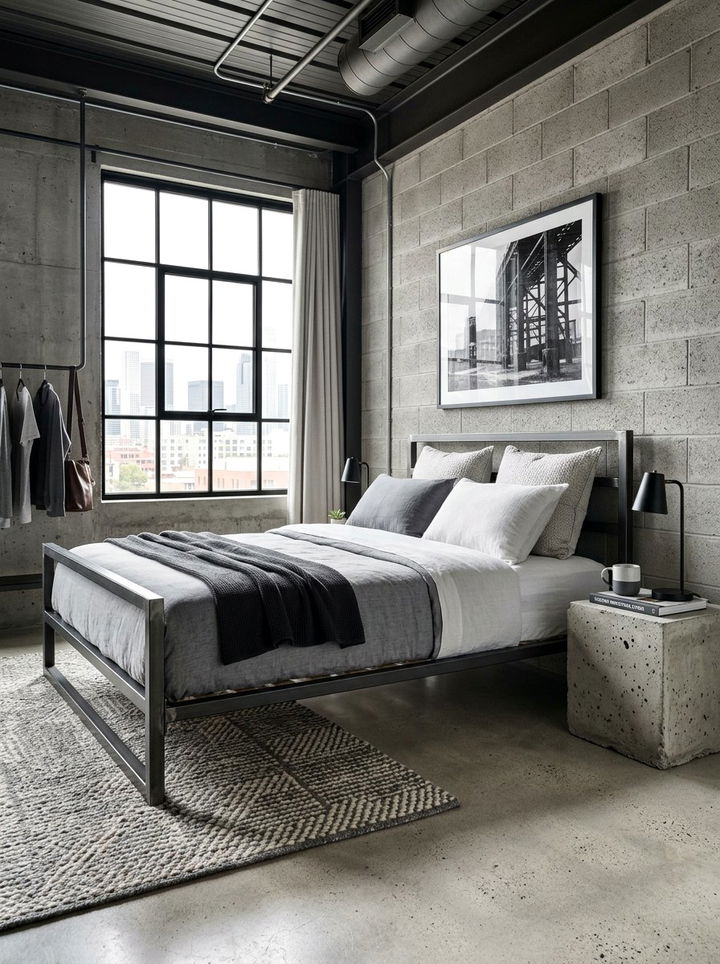Poured Concrete Table - 30 handmade bedroom ideas