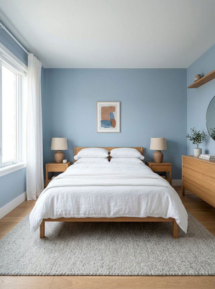 Powder Blue And Clay Bedroom - 30 orange and blue bedroom color combo