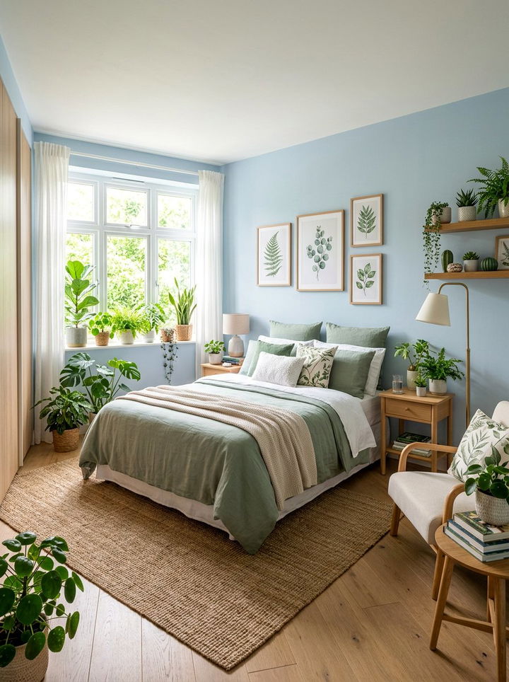Powder Blue And Green Bedroom - 30 powder blue bedroom ideas