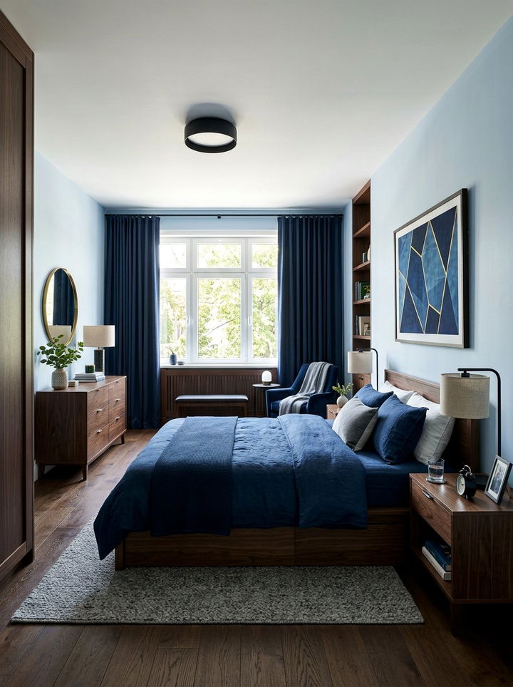 Powder Blue And Navy Bedroom - 30 powder blue bedroom ideas