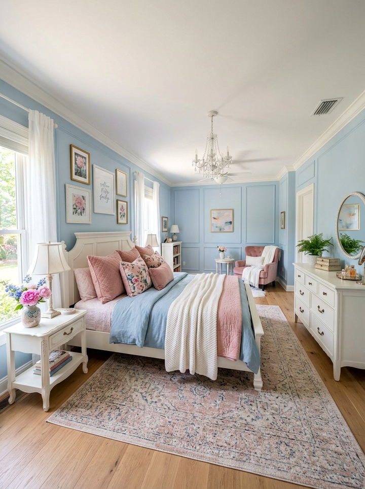 Powder Blue And Pink Bedroom - 30 powder blue bedroom ideas