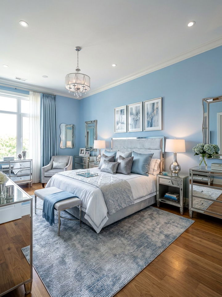Powder Blue And Silver Bedroom - 30 powder blue bedroom ideas