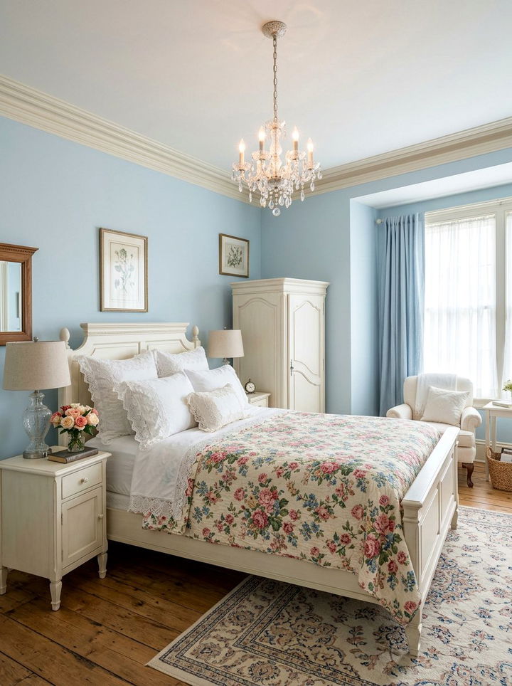 Powder Blue Bedroom - 30 blue and white bedroom ideas
