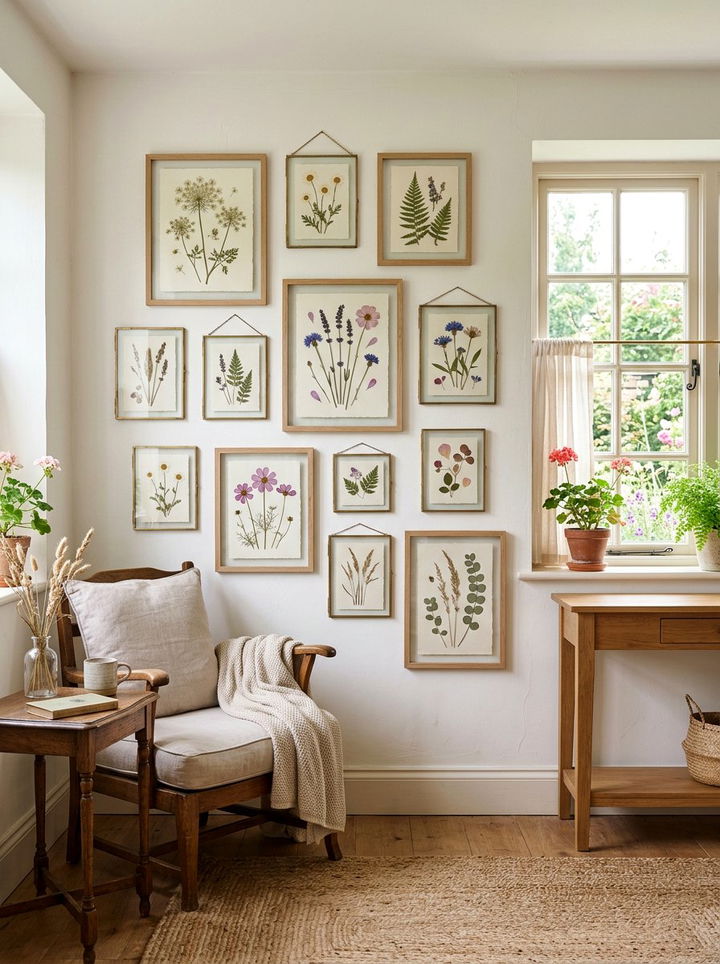 Pressed Flower Frame - 30 DIY bedroom ideas