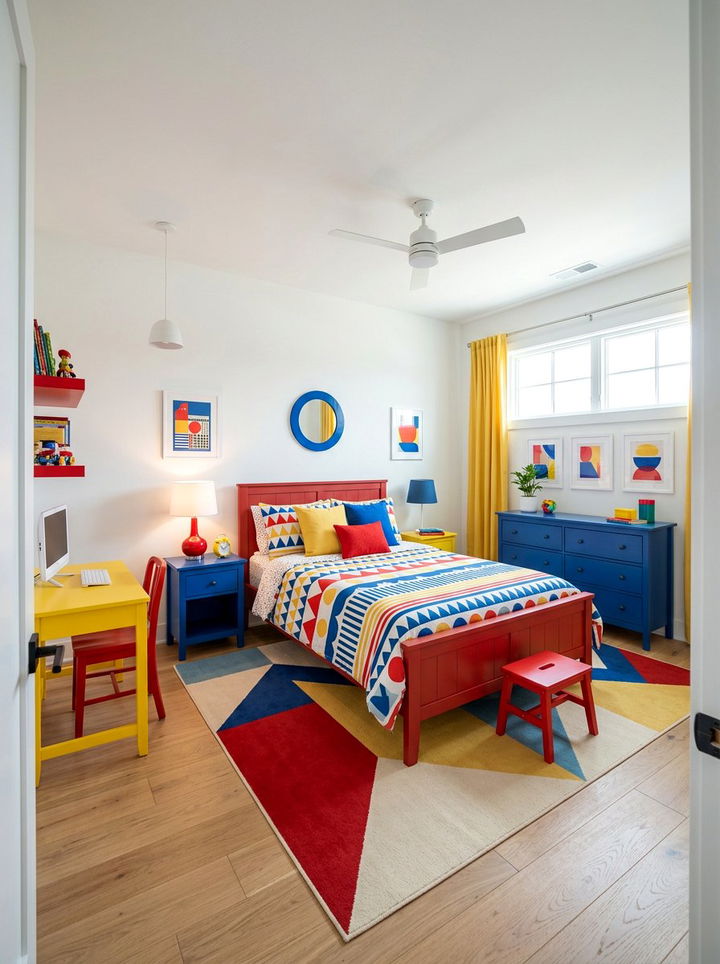 Primary Colors Bedroom - 30 preschooler bedroom ideas