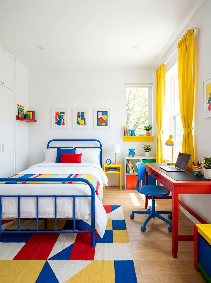 Primary Colors Room - 30 elementary age bedroom ideas