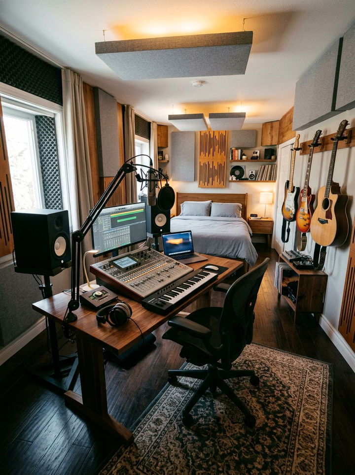 Professional Recording Bedroom - 30 guitar bedroom ideas