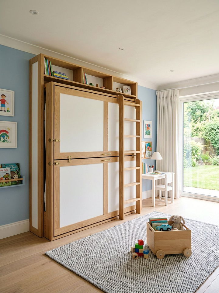 Pull Down Bunk Bed - 30 bedroom extendable furniture ideas