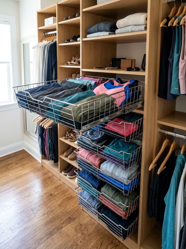 Pull Out Baskets - 30 bedroom closet organizers
