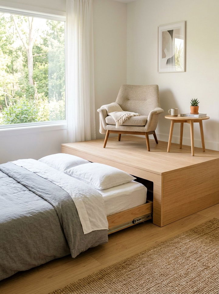 Pull Out Bed Under Floor - 30 bedroom hidden bed ideas