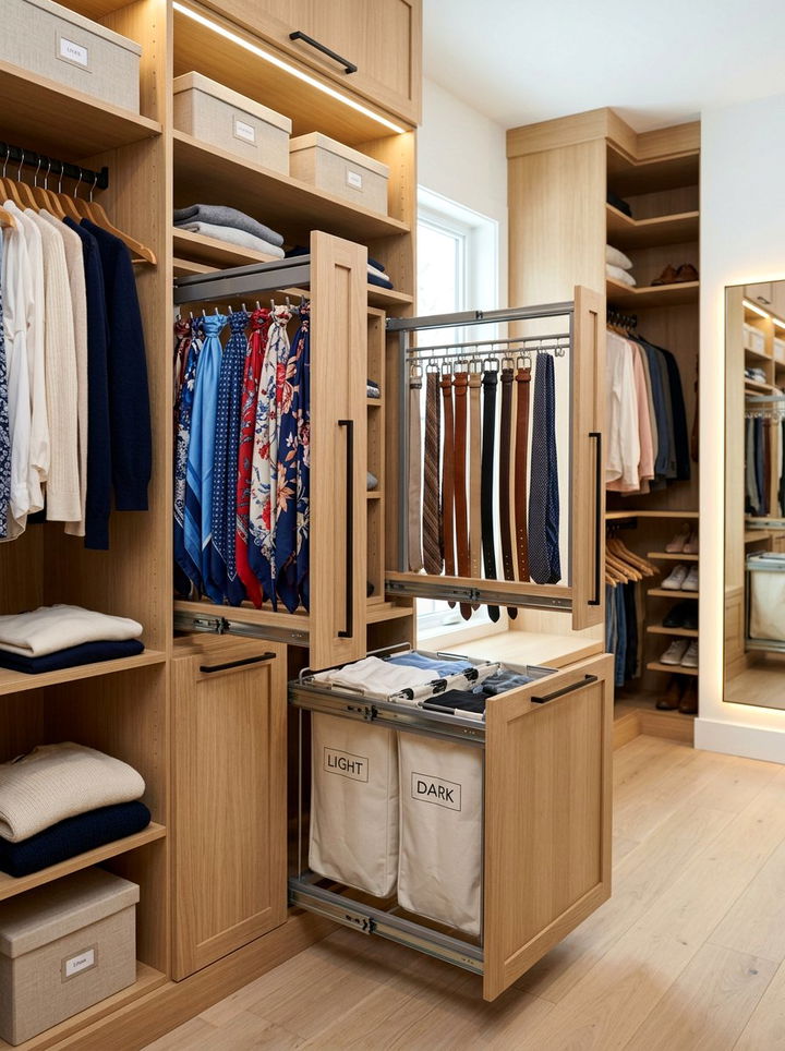 Pull Out Closet Accessories - 30 bedroom walk-in closet ideas