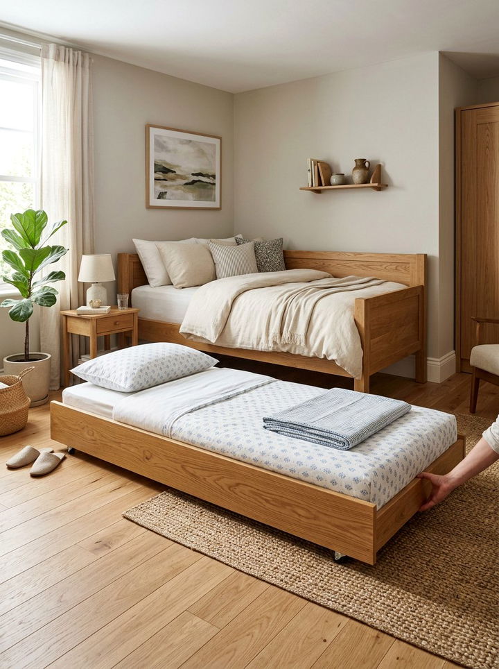 Pull Out Trundle Bed - 30 bedroom small space solutions
