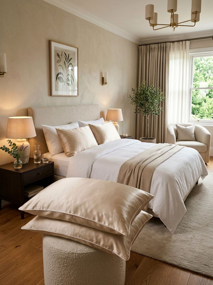 Pure Silk Pillowcase - 30 spa bedroom ideas