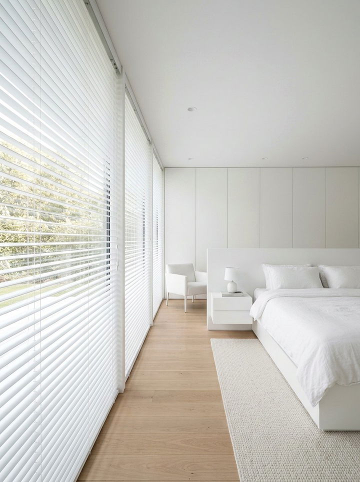 Pure White Aluminum Venetian Blinds - 30 bedroom venetian blinds