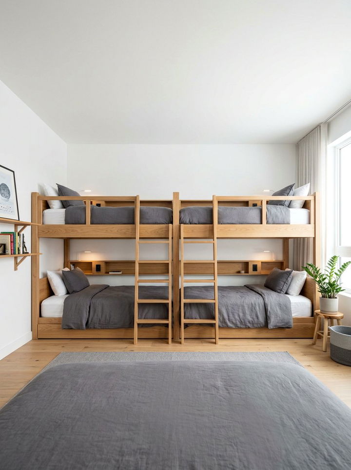 Quad Bunk Bed - 30 multi-kid bedroom ideas