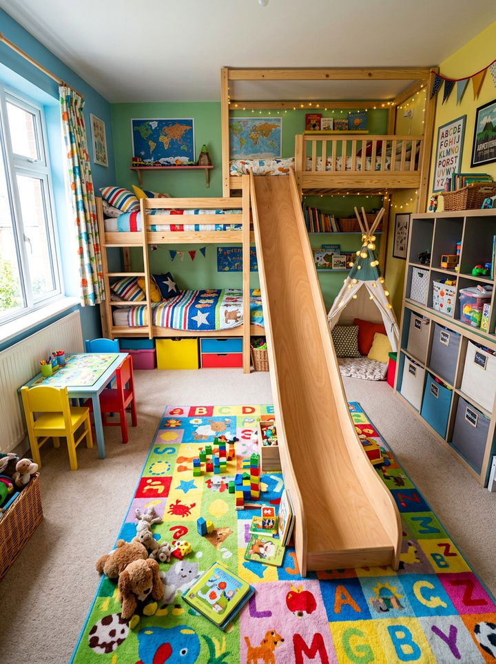 Quadruple Bedroom With Slide - 30 quadruple bedroom ideas